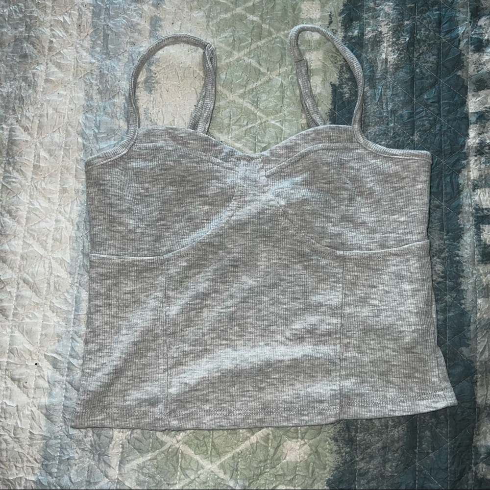 Grayish Sliver Forever21 Crop Top